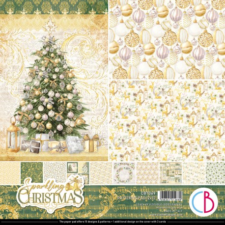 Sparkling Christmas Patterns Pad 12x12 8/Pkg
