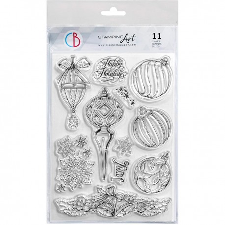 Clear Stamp Set 6"x8" Precious Christmas decoratio