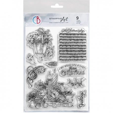 Clear Stamp Set 6"x8" Bouquets and luxury ornament