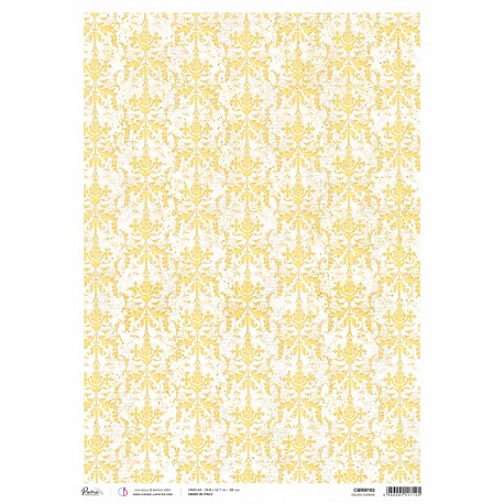 Rice Paper A3 Piuma Golden damask