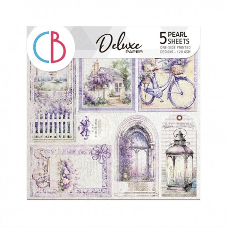 Deluxe Morning in Provence Paper Pearl 6"x6" 5/Pkg