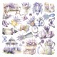 Vellum Morning in Provence Fussy Cut 6"x6" 6/Pkg