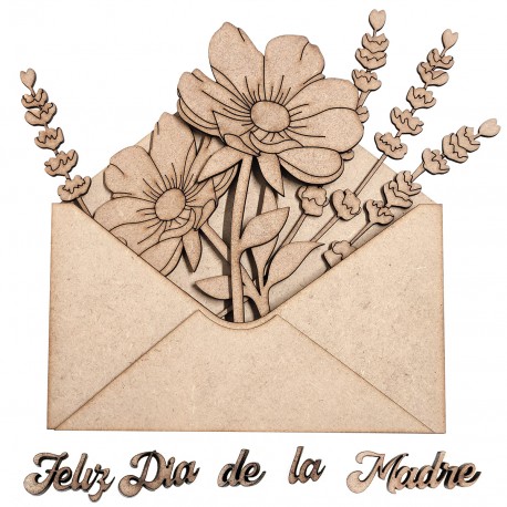 Sobre + Flores DM día de la Madre