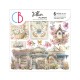 Vellum Flower Shop  Fussy Cut 6"x6" 6/Pkg