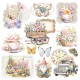 Vellum Flower Shop  Fussy Cut 6"x6" 6/Pkg
