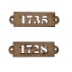 Placa DM 6x1.8cm "1735" y "1728"