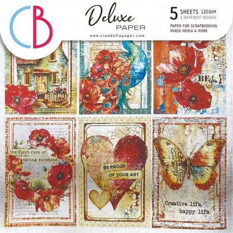 Deluxe Majestic Dream Paper Silver 6"x6" 5/Pkg