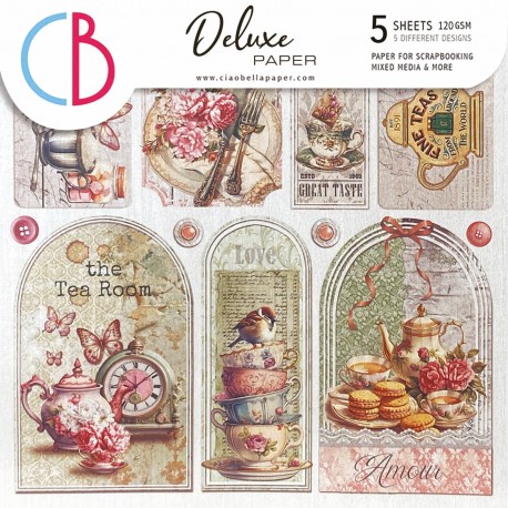 Deluxe Timeless Moments  Paper Silver 6"x6" 5/Pkg