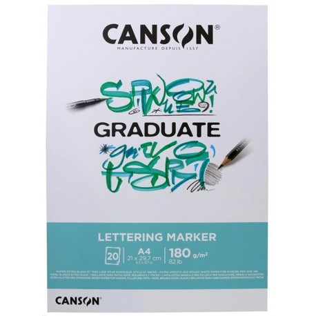 Bloc GRADUATE LETTERING MARKER A4 (20 hojas)