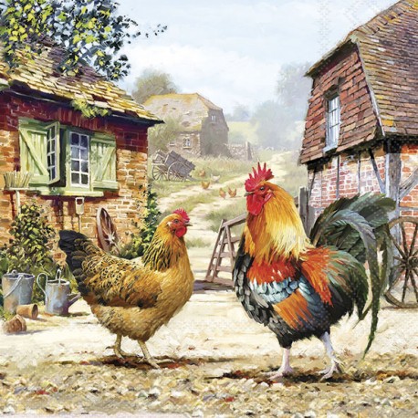 SERVILLETA ROOSTER RANCH 20 uds