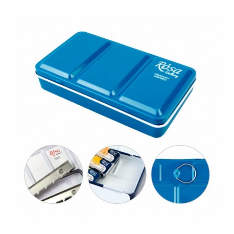 Caja metálica para 12 godets Turquoise ROSA GALLER
