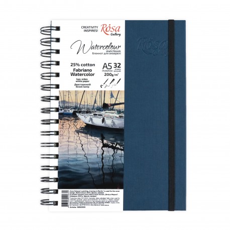 Cuaderno acuarela espiral A5 200gr (32 hojas) ROSA