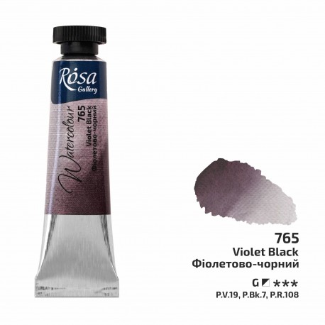 Acuarela 765 Violet Black ROSA GALLERY tubo 10ml