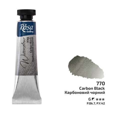 Acuarela 770 Carbon Black Deep ROSA GALLERY tubo 1
