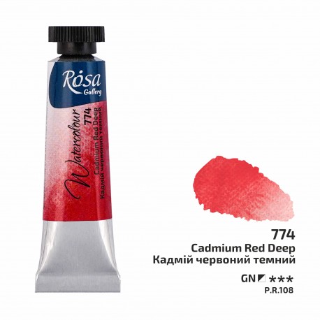Acuarela 774 Candmium Red Deep ROSA GALLERY tubo 1