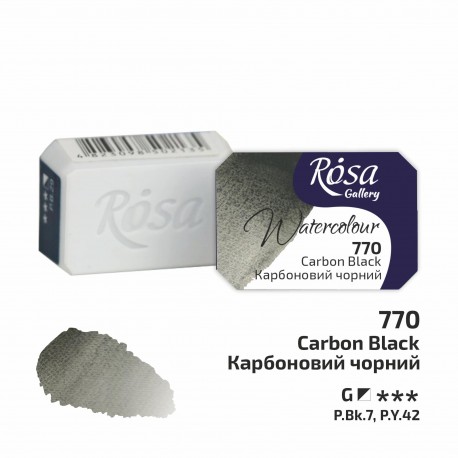 Acuarela 770 Carbon Black ROSA GALLERY godet 2,5ml