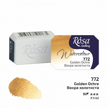 Acuarela 772 Golden Ochre ROSA GALLERY godet 2,5ml