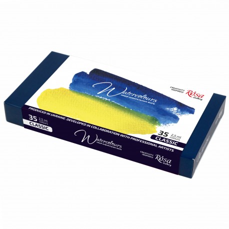 Caja Acuarelas metal ROSA GALLERY "Classic" 35 col