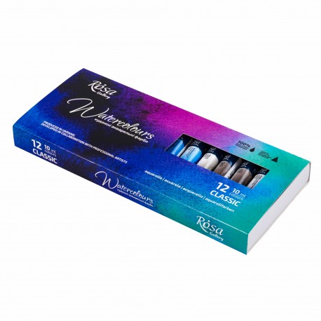 Caja Acuarelas ROSA GALLERY "Classic" 12 colores