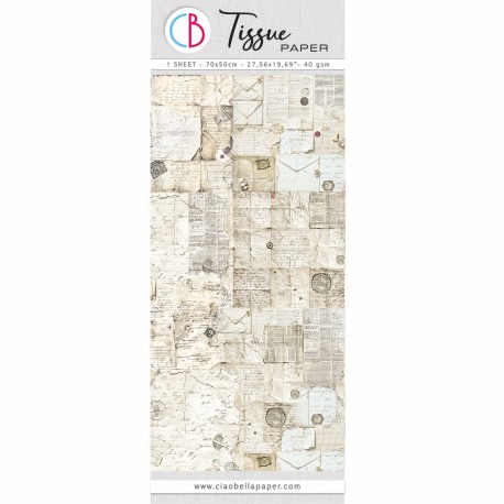 Tissue Paper cm69x49 27,66"x19,29” Antique Handwri