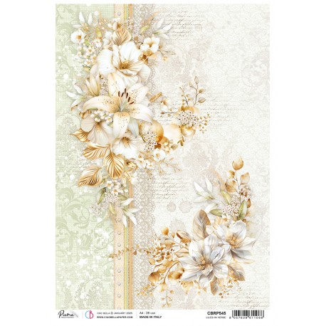 Rice Paper A4 Lilies in verse