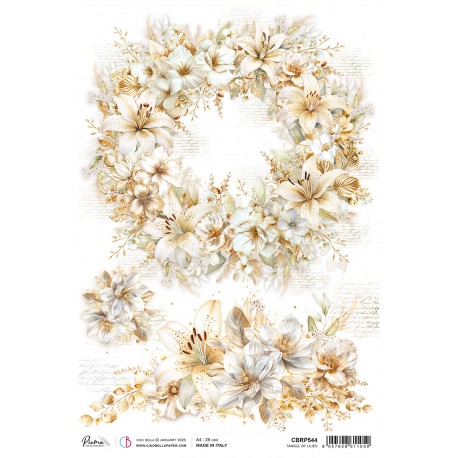 Rice Paper A4 Tangle of lilies