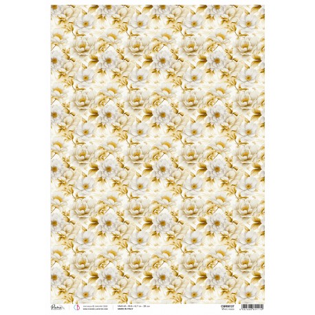 Rice Paper A3 White roses