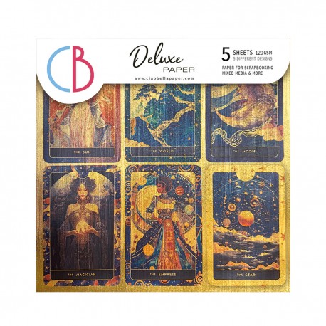 Deluxe Celestial Paper Gold  6"x6" 5/Pkg