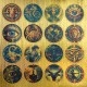 Deluxe Celestial Paper Gold  6"x6" 5/Pkg