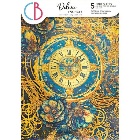 Deluxe Celestial Paper Gold A4 5/Pkg