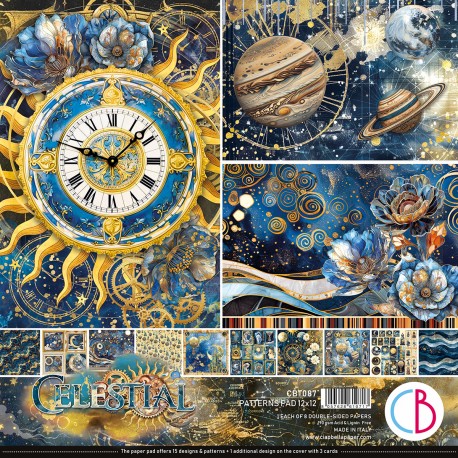 Celestial  Patterns Pad 12"x12" 8/Pkg