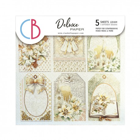 Deluxe Blessing day Paper Pearl 6"x6" 5/Pkg