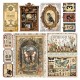Vellum Cabinet of curiosities Fussy Cut 6"x6" 6/Pk