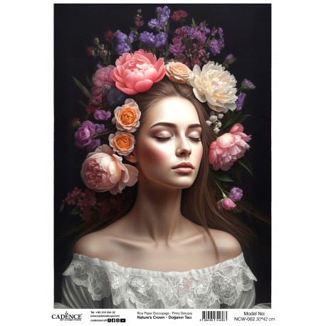 Papel Arroz 30x42cm CADENCE - Nature Crown