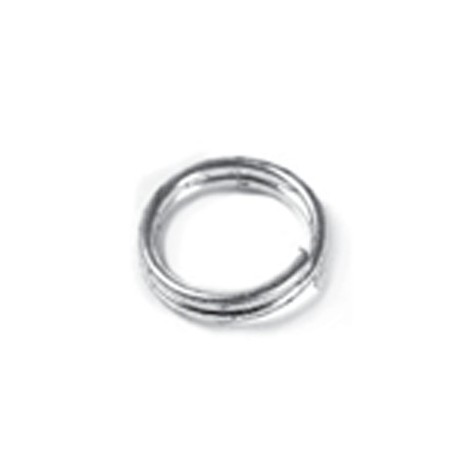 Anillo Doble Estampado 10x1mm, Plata