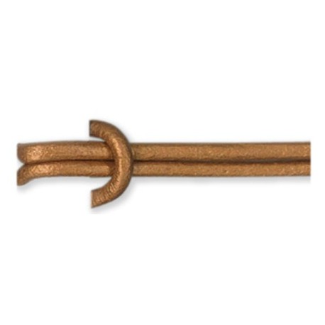 Cordon de Cuero 1mm METALIZADO Nº22