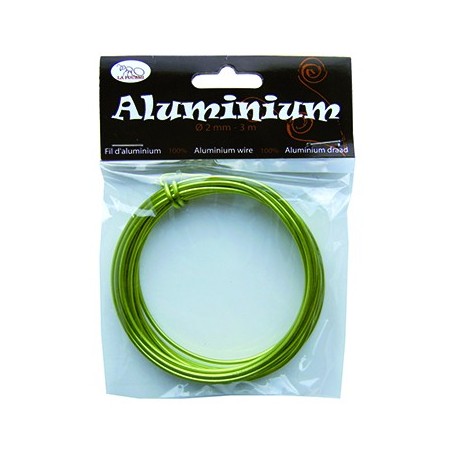 Alambre de Aluminio 2mm Verde Lima