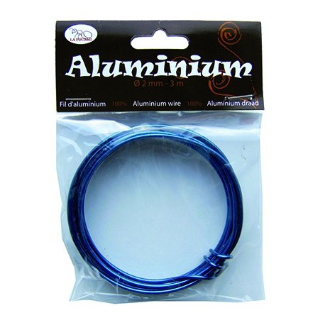Alambre de Aluminio 2mm Azul Real